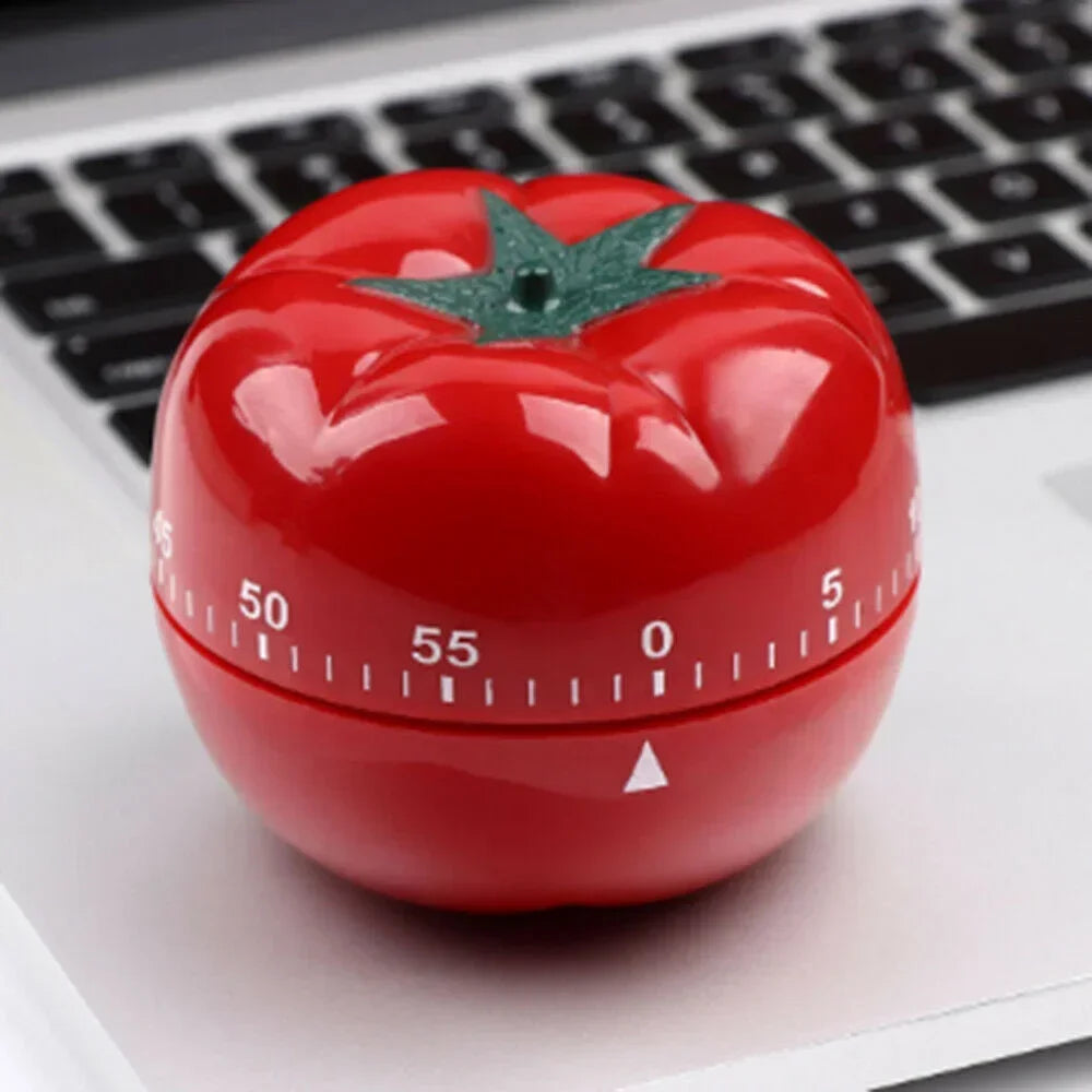Tomato Mechanical Kitchen Timer – Pomodoro Countdown Clock