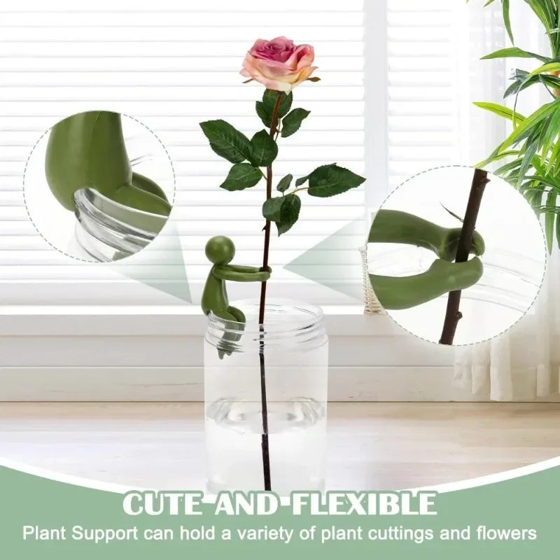 3pcs Cute Little Man Plant Support Stand – Vine & Flower Bracket Plant Support Stand Nixie