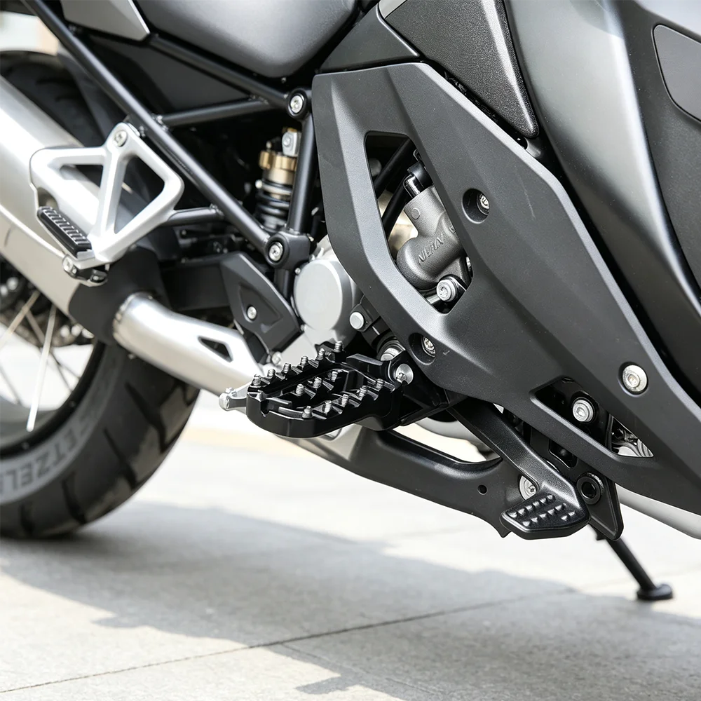 BMW GS Wide CNC Footpegs Black Aluminum R1300GS R1250GS F850GS Motorcycle Footpegs Nixie