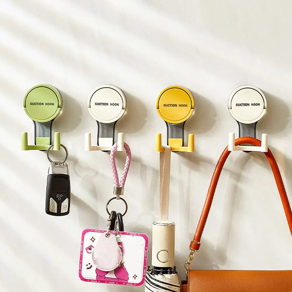 Self-Adhesive Suction Cup Double Wall Hooks – No-Drill