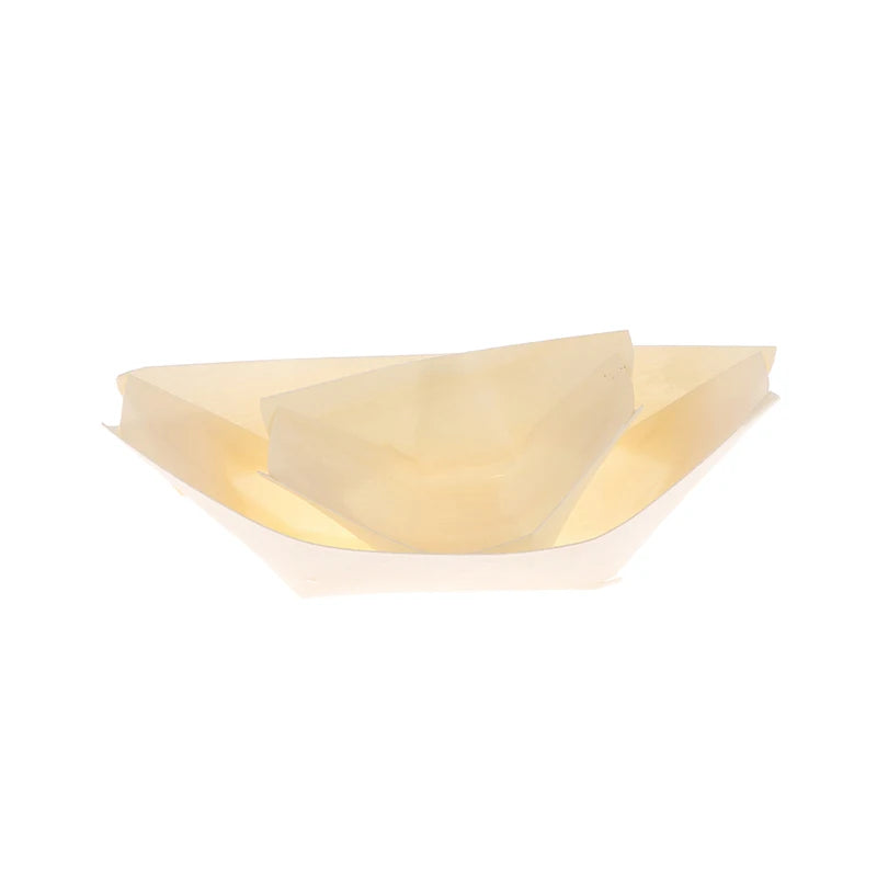 50Pcs Disposable Wood Sushi Boat Plates & Serving Trays Disposable Serving Trays Nixie