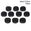 10Pcs Plastic Wire Grid Cube Connectors – Closet & Shelf Organizer Wire Cube Connectors Nixie Semicircle Black