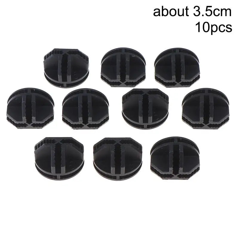 10Pcs Plastic Wire Grid Cube Connectors – Closet & Shelf Organizer Wire Cube Connectors Nixie Semicircle Black