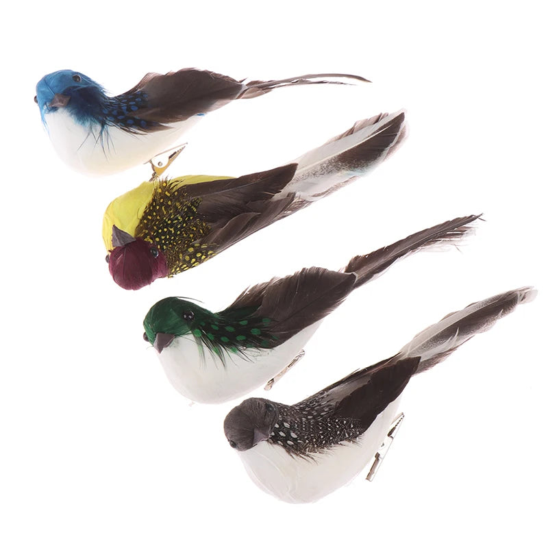 3D Artificial Foam Feather Bird Figurine – Home & Party Decor Decorative Bird Figurine Nixie