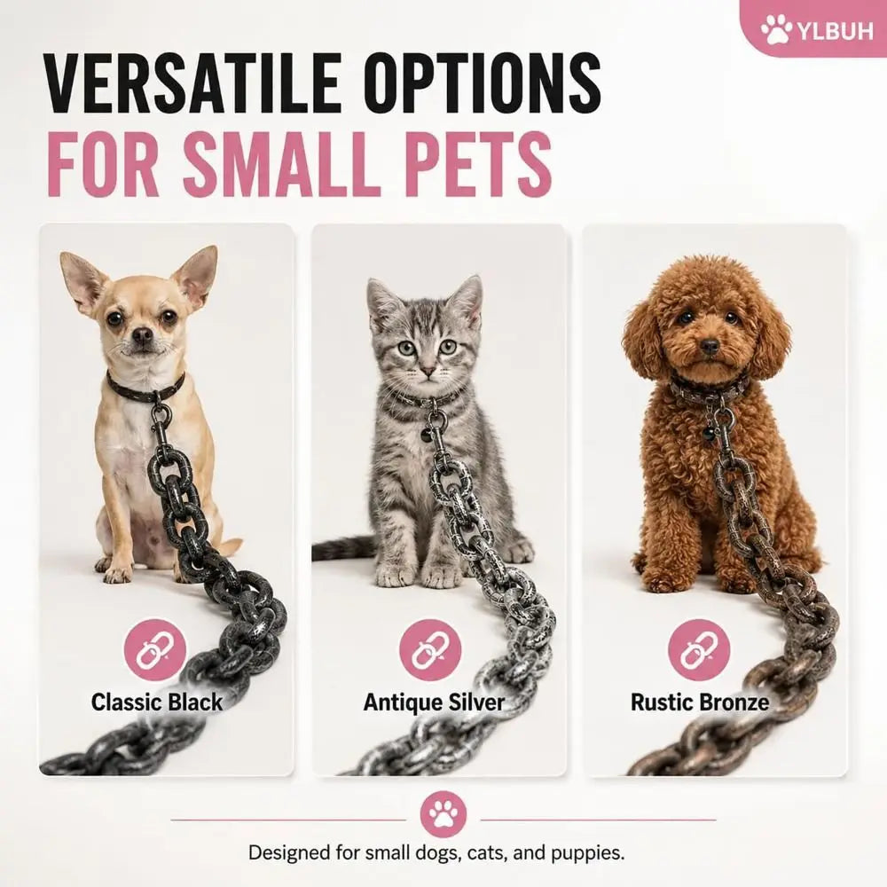 Faux Metal Chain Dog Leash | Novelty Photo Prop Pet Lead Novelty Dog Leash Nixie