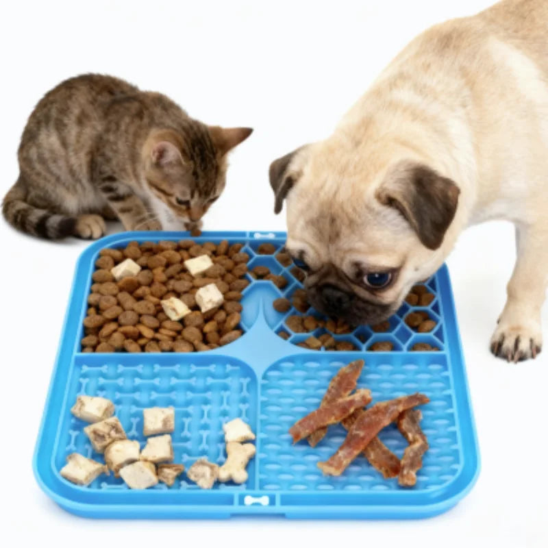 Slow Feeder Lick Mat for Dogs – Suction Silicone Pad