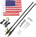 KEMIMOTO 2ft LED Whip Lights RF Remote IP67 UTV ATV RZR LED Whip Lights Nixie Black
