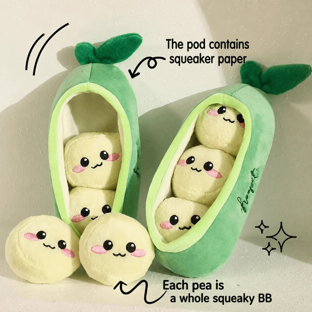 Squeaky Pea Pod Chew Toy for Small Dogs & Puppies Dog Chew Toy Nixie