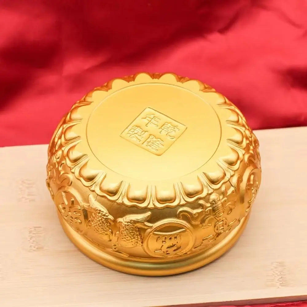 Brass Cornucopia Treasure Bowl – Good Luck Desktop Ornament Decorative Figurine Nixie