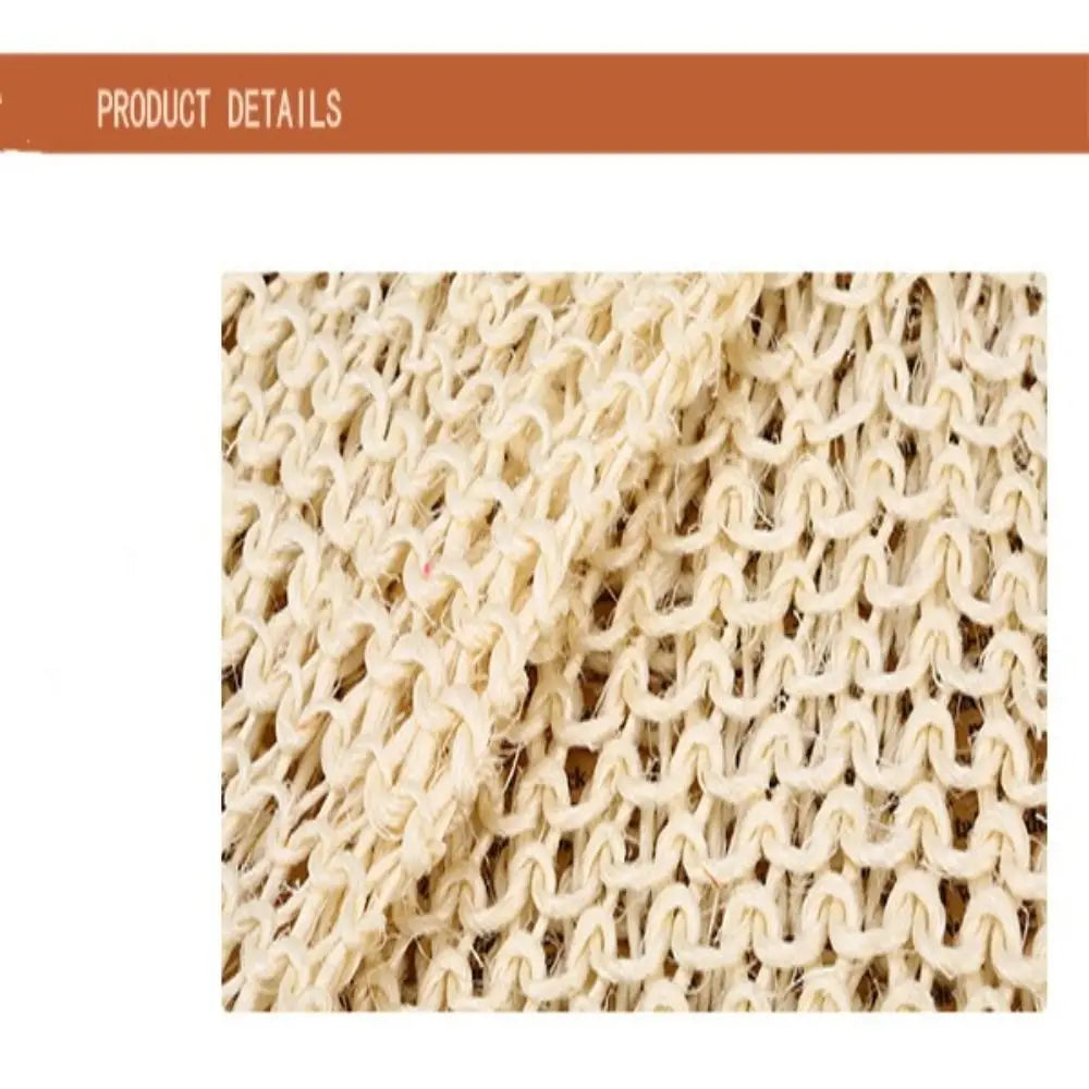 Sisal Back Scrubber Strap with Wooden Handles | Exfoliating Belt