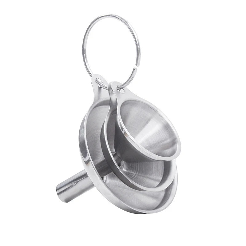 Stainless Steel Kitchen Funnel Set – 3 Food Grade Metal Funnels Kitchen Funnel Set Nixie 1