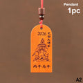 2026 Tai Sui Amulet Keychain Wood Carved Feng Shui Pendant Feng Shui Keychain Nixie A2