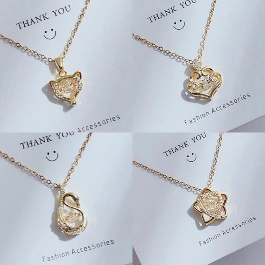 Women's Gold Plated Zircon Choker Necklace – Elegant Chain Choker Necklace Nixie