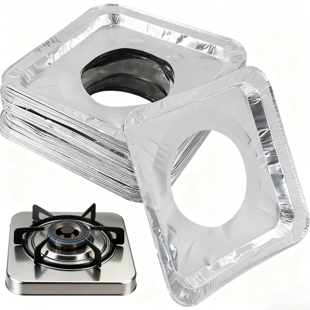 Aluminum Foil Gas Stove Liners – Disposable Covers 10/20 Pcs Stove Liner Cover Nixie