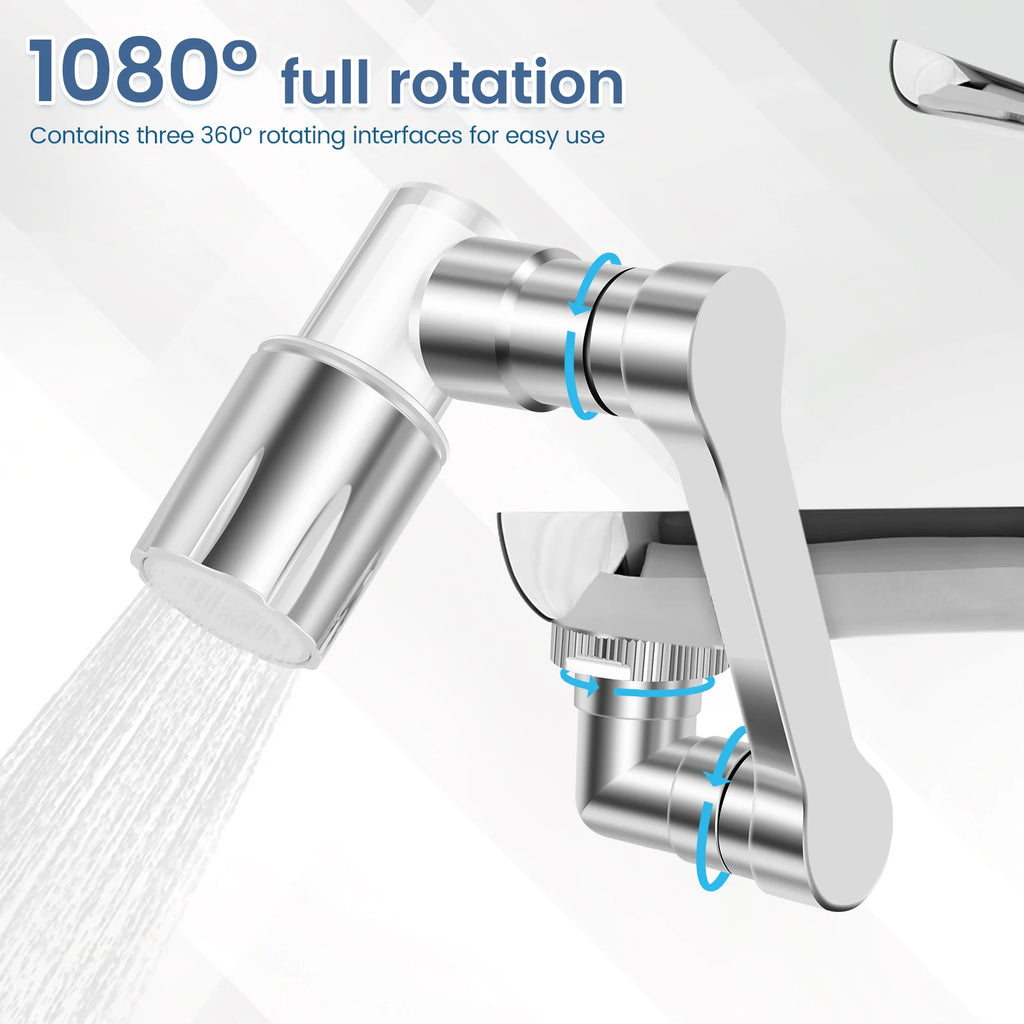 1080° Swivel Faucet Aerator Extender – Kitchen & Bathroom Faucet Aerator Extender Nixie