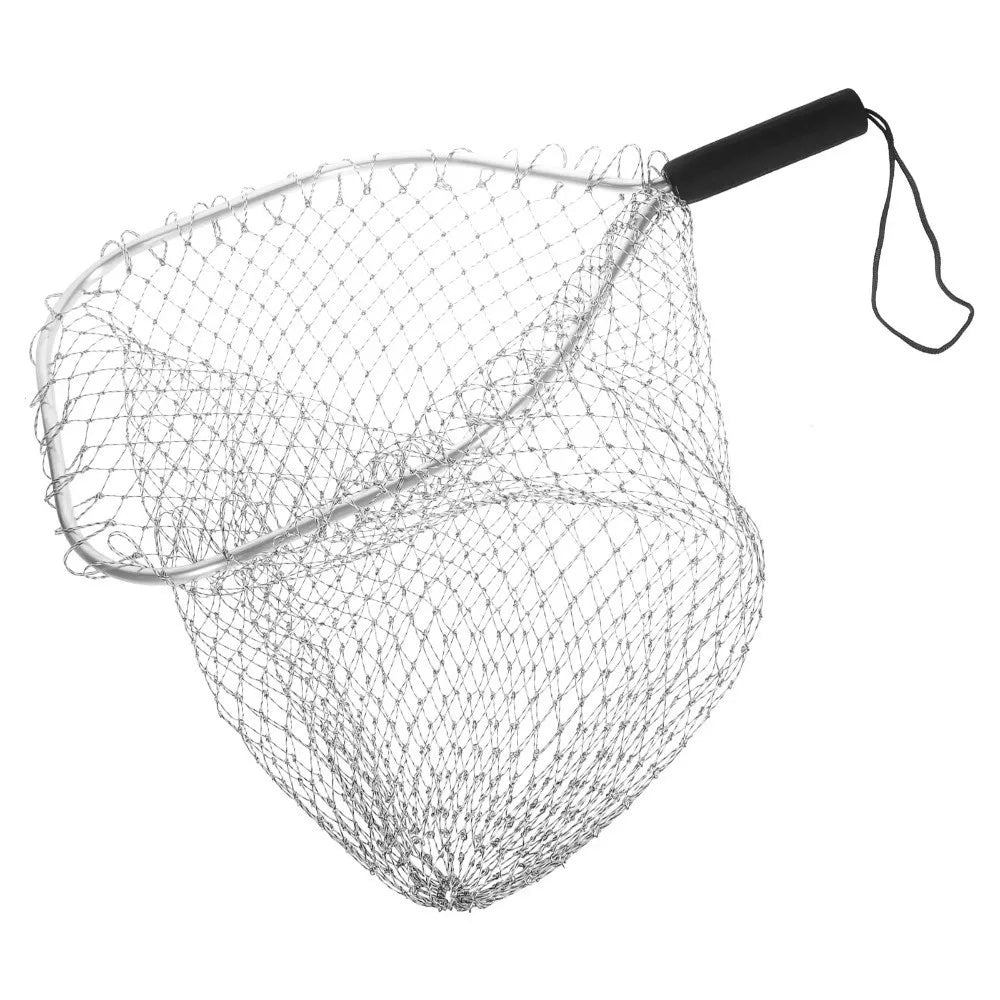 Anti-Hook Fishing Landing Net | 30cm Alloy Frame, Deep Mesh