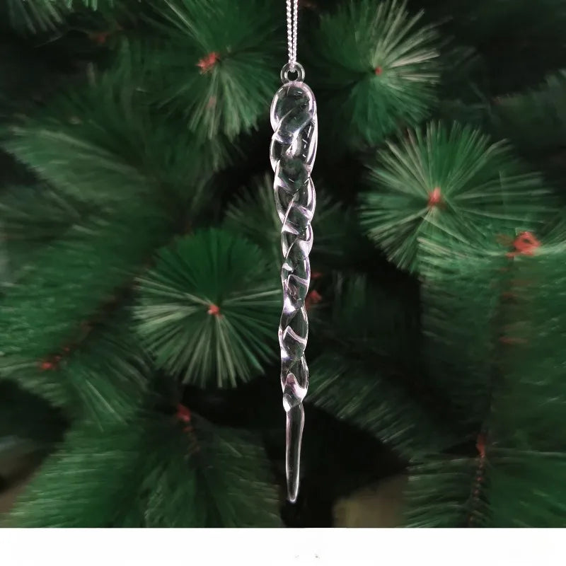 Crystal Snowflake Acrylic Christmas Ornaments – 12 or 24Pcs Christmas Tree Ornaments Nixie 02-12PCS Sharp Pearl