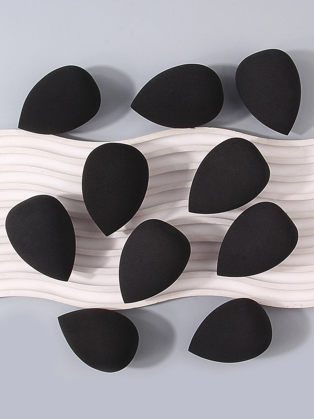 10PCS Black Makeup Sponge Eggs – Dry & Wet Foundation Puffs Makeup Sponge Puff Nixie
