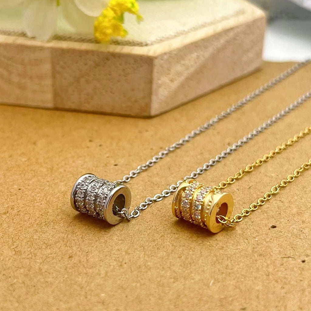 Women's Copper Zirconia Pendant Necklace | Light Luxury Fashion Fashion Pendant Necklace Nixie