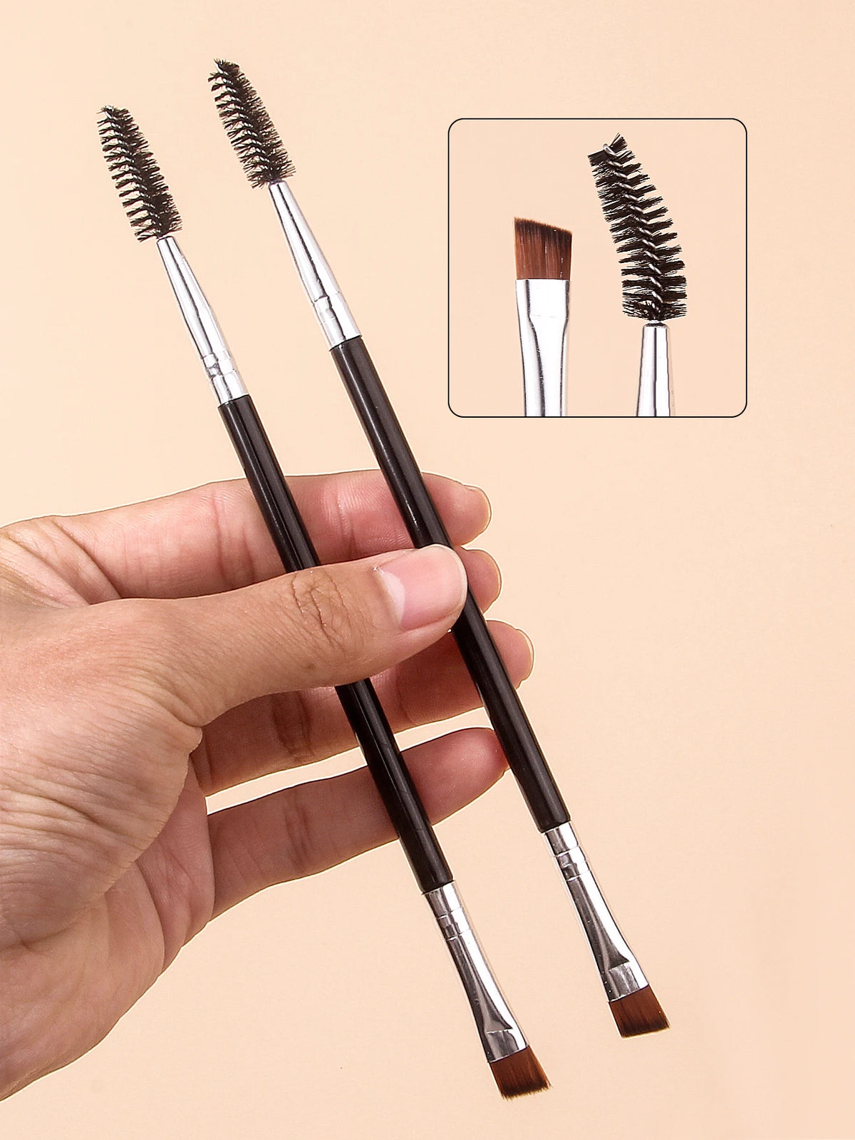 Dual-Head Eyeliner Eyebrow & Eyelash Makeup Brush – Nixie Makeup Brush Nixie