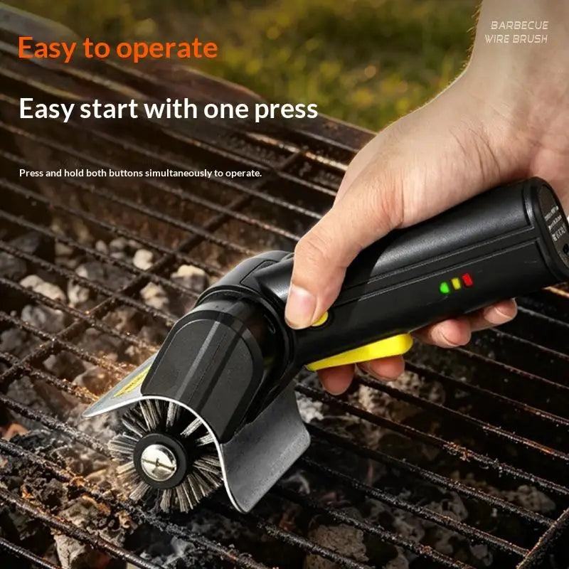 Electric Rechargeable BBQ Grill Brush – Stainless Steel Bristles Electric Grill Brush Nixie