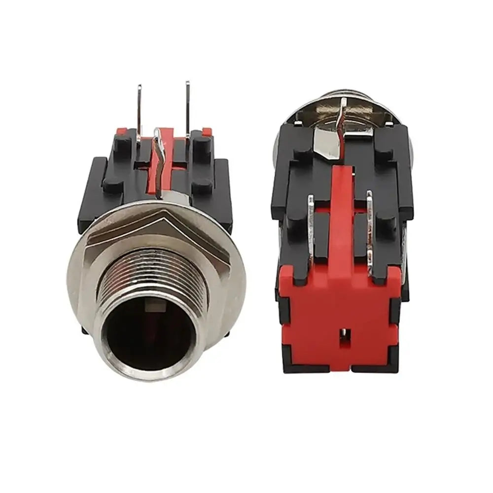 6.35mm Female Audio Jack Connector – Mono/Stereo Thread Lock Audio Jack Connector Nixie