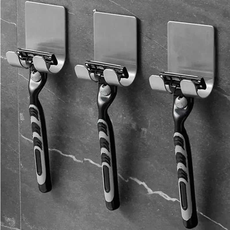 2Pcs Stainless Steel Razor Holder & Shaver Stand Bathroom Rack Razor Holder Stand Nixie