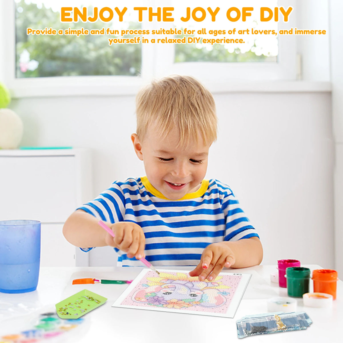 6-Pack Diamond Painting Kits for Kids – Cute Animal Gem Art Diamond Painting Kit Nixie