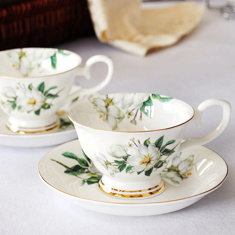 European Bone China Coffee Cup & Saucer Set 200ml Ceramic Ceramic Coffee Set Nixie