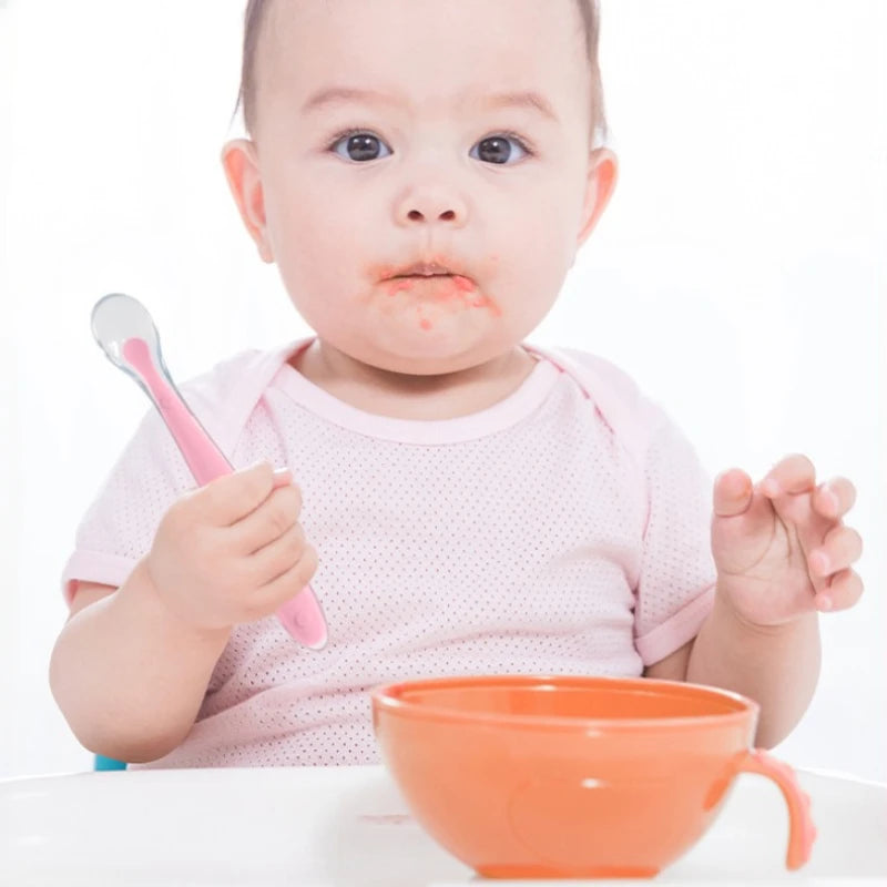 Baby Silicone Feeding Spoon Set – BPA-Free, 4 Colors Baby Feeding Spoon Nixie