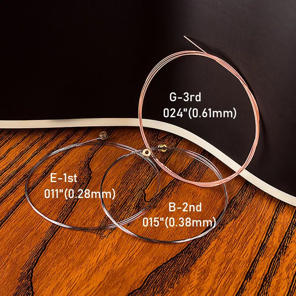 Acoustic Guitar Strings Stainless Steel & Bronze Wound – 3 Styles Guitar Strings Nixie
