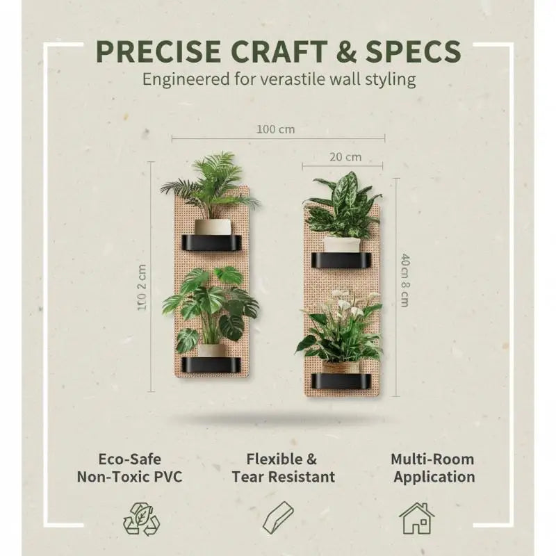2Pcs Monstera Green Leaf Wall Stickers – Waterproof Peel & Stick