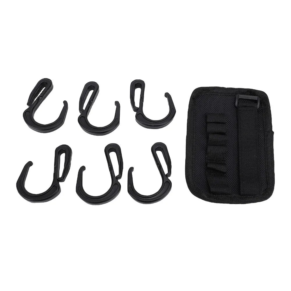 Beach Umbrella Hook with 6 Detachable Hooks | Anti-Slip Strap
