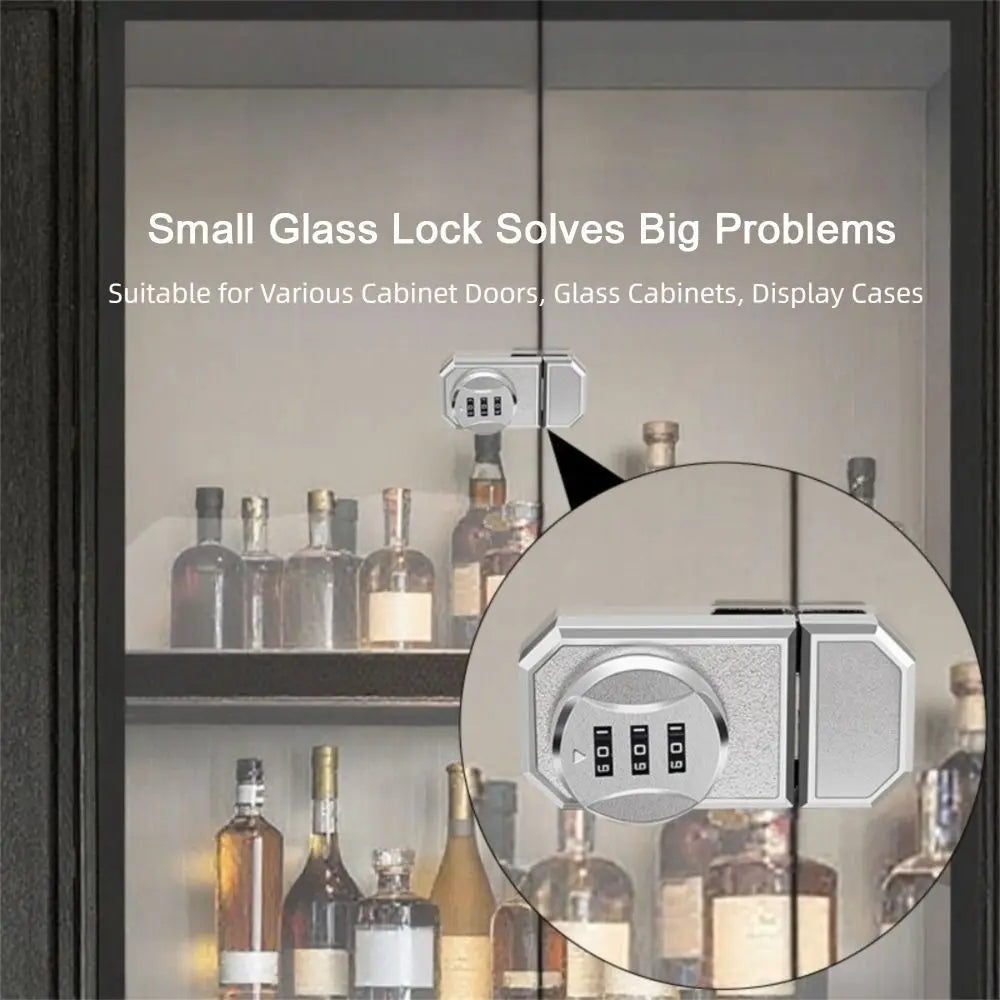 Zinc Alloy Combination Lock for Glass Doors & Cabinets