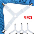 4-Pack Triangular Bed Sheet & Tablecloth Fastener Clips