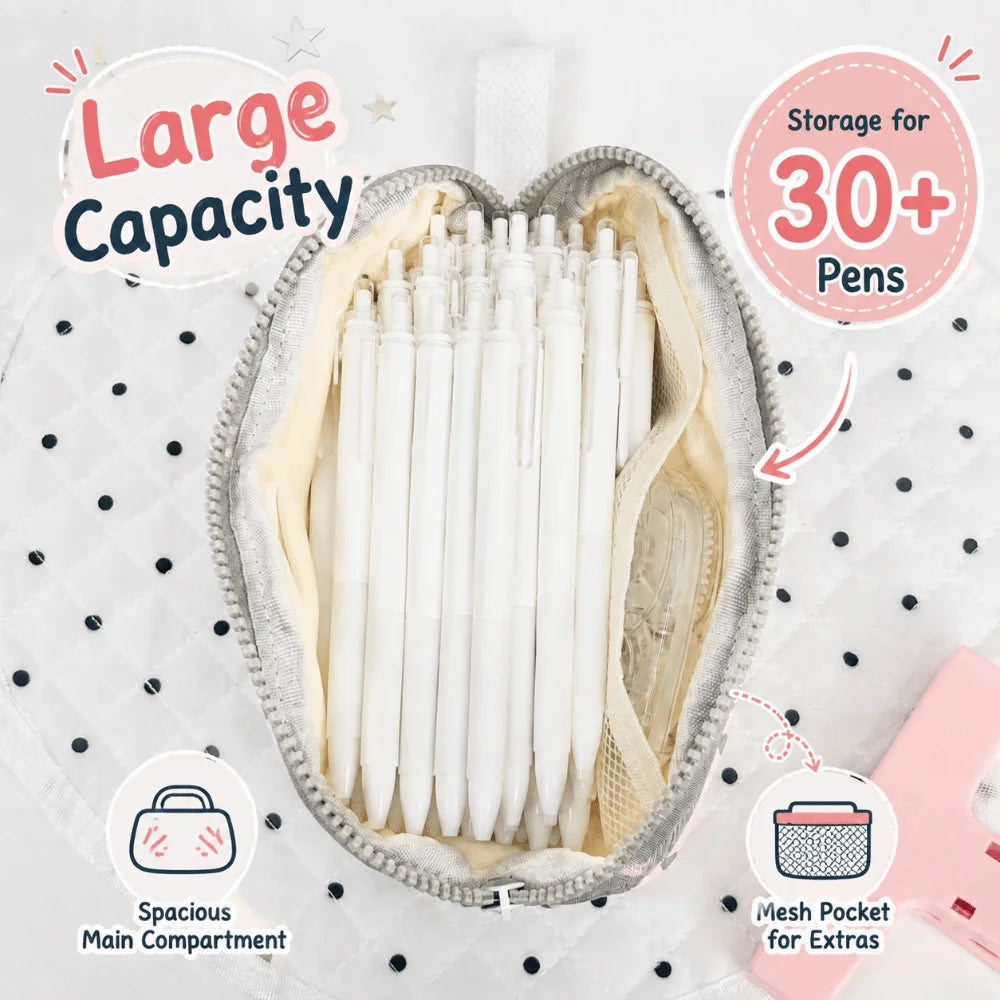 Korean Polka Dot Pencil Case Large Capacity Stationery Pouch Pencil Case Nixie