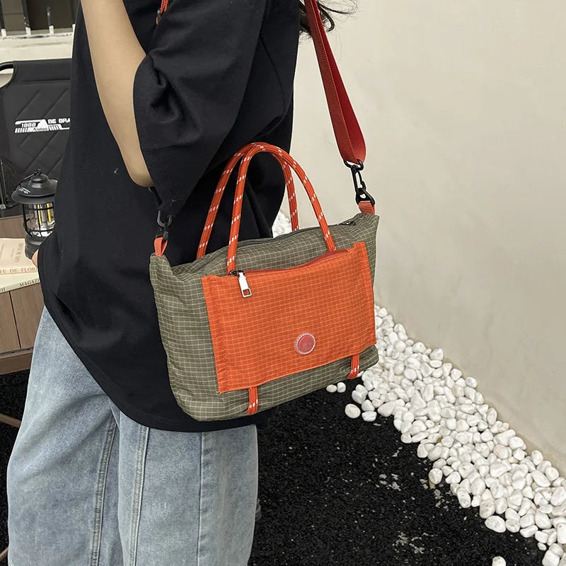 Nixie Checkered Tote Bag – Large Shoulder & Crossbody Bag Tote Shoulder Bag Nixie