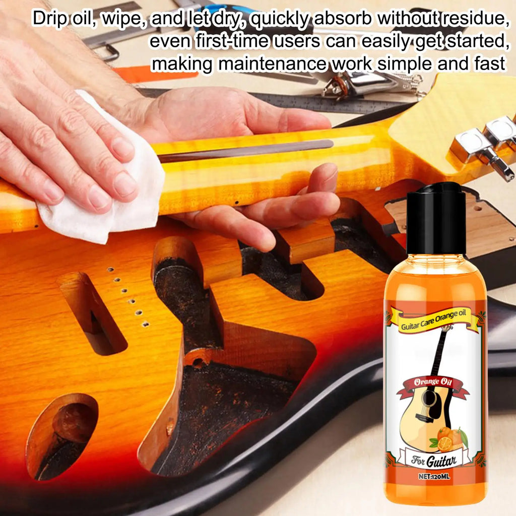 Guitar Fretboard Polishing Oil 120ml + Cleaning Cloth Set Guitar Care Oil Nixie