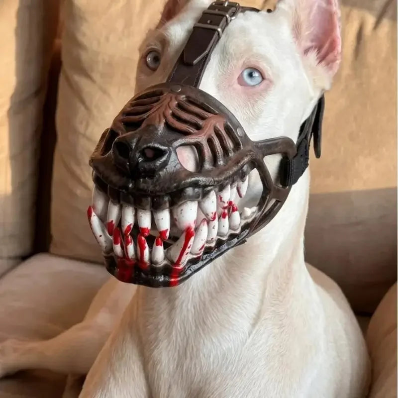 Dog Dinosaur Cosplay Latex Muzzle Mask | Halloween Pet Hood Pet Costume Muzzle Nixie