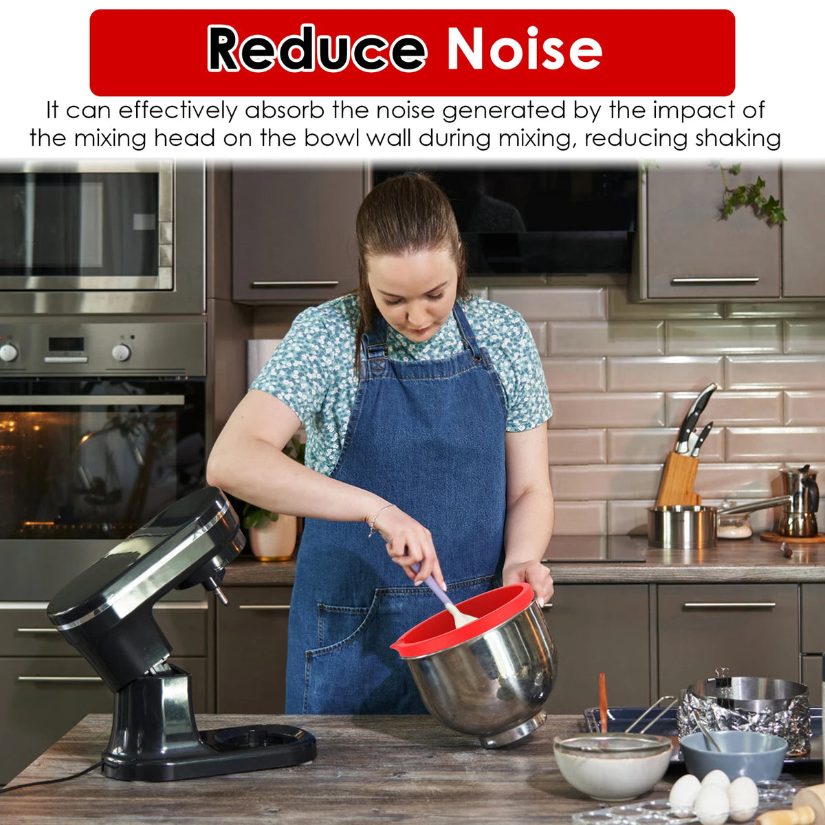 Silicone Bowl Liners for KitchenAid 5 Qt Mixer – 3 Pack + Lids Mixer Bowl Liner Nixie