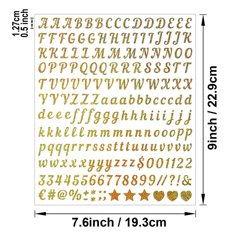 1080 PCS Vinyl Alphabet Stickers – Letters for Crafts & Decor Craft Letter Stickers Nixie