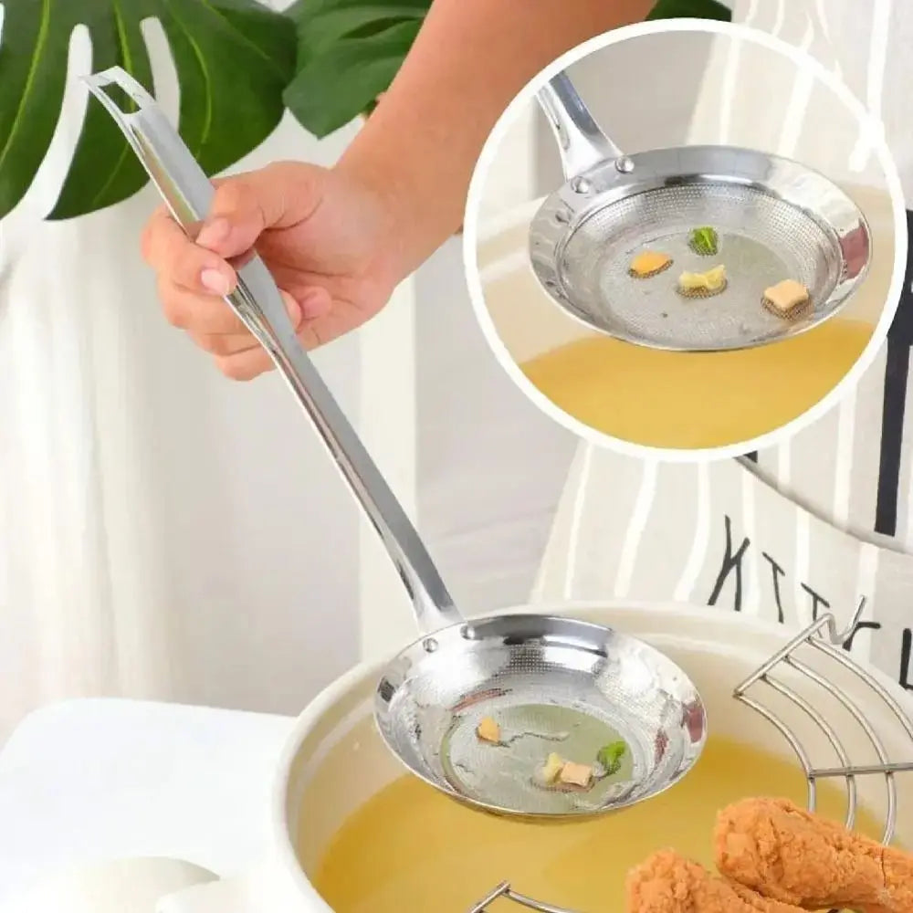 Stainless Steel Oil Strainer Fine Mesh Skimmer Spoon | S & L Kitchen Skimmer Spoon Nixie