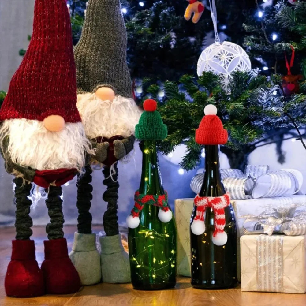 20pcs Mini Knitted Santa Hats – DIY Christmas Craft Supplies Christmas Craft Supplies Nixie