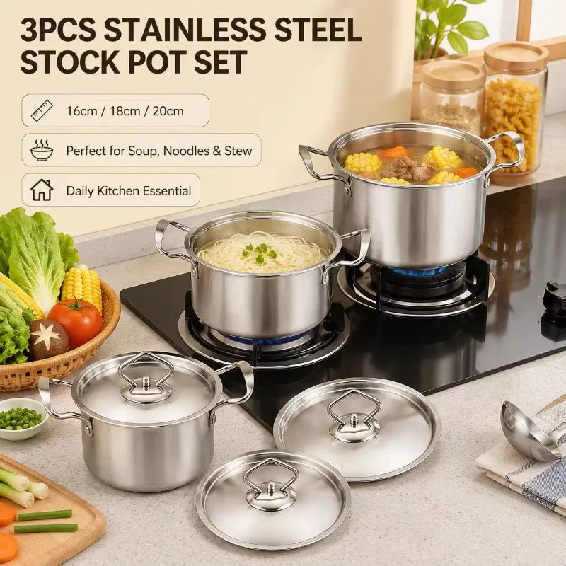 Nixie Stainless Steel Nonstick Saucepan with Lid – Camping Pot