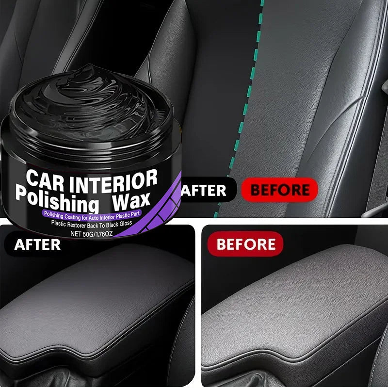 Car Plastic Restorer Black Gloss Wax – Interior & Panel Coating Auto Plastic Restorer Nixie