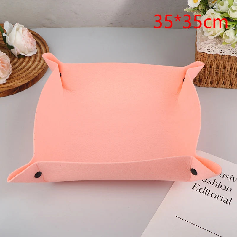 Felt Desk Organizer Storage Rack – Office, Kids & Mouse Pad Felt Desk Organizer Nixie 35cm Pink