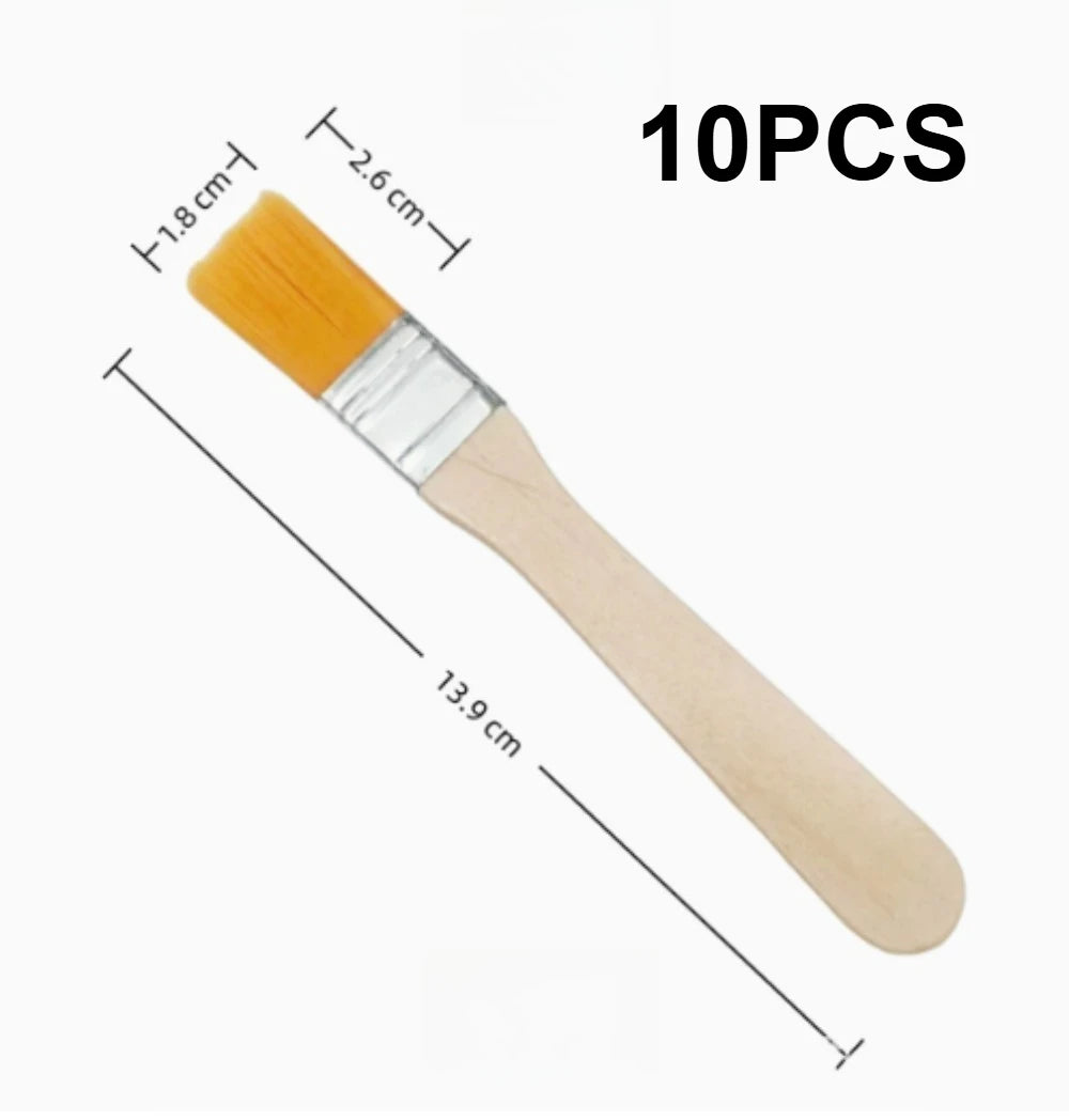 10Pcs Nylon Paint Brushes Set – Wooden Handle for Art & Crafts Paint Brush Set Nixie 10PCS