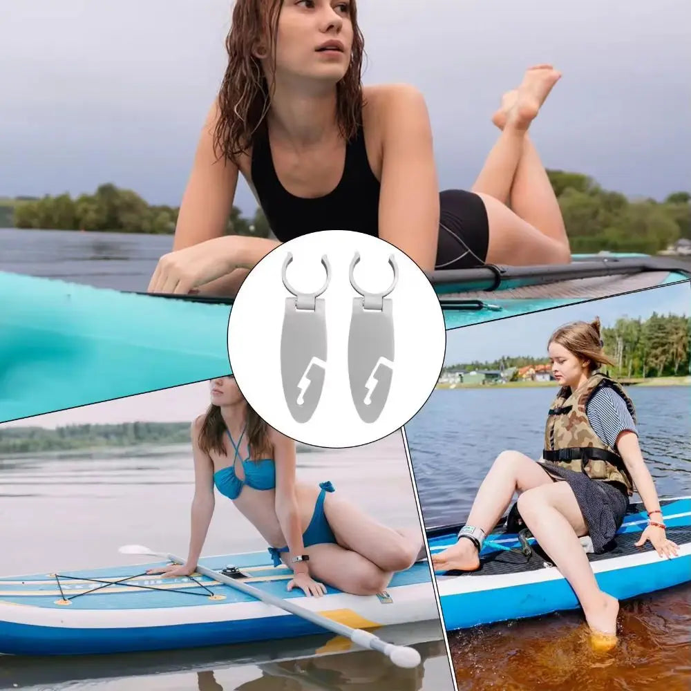 2Pcs Paddle Board Fin Clips – Adjustable ABS Snap-Lock Clamps