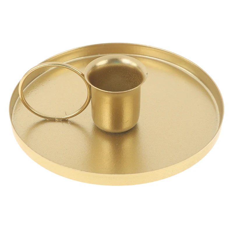 Black Gold Iron Pillar Candle Holder – Wedding & Home Decor Candle Holder Nixie Gold