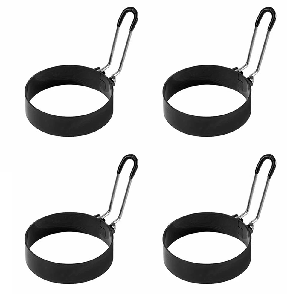 Egg Rings for Frying & Griddle | Silicone Handle, 1–4 Pack Egg Cooking Rings Nixie 4PCS